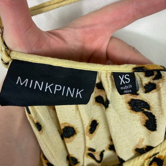 Revolve MinkPink Maxi Dress Wild Thing Leopard Print Ombre Bohemian Size XS Boho - Picture 5 of 13